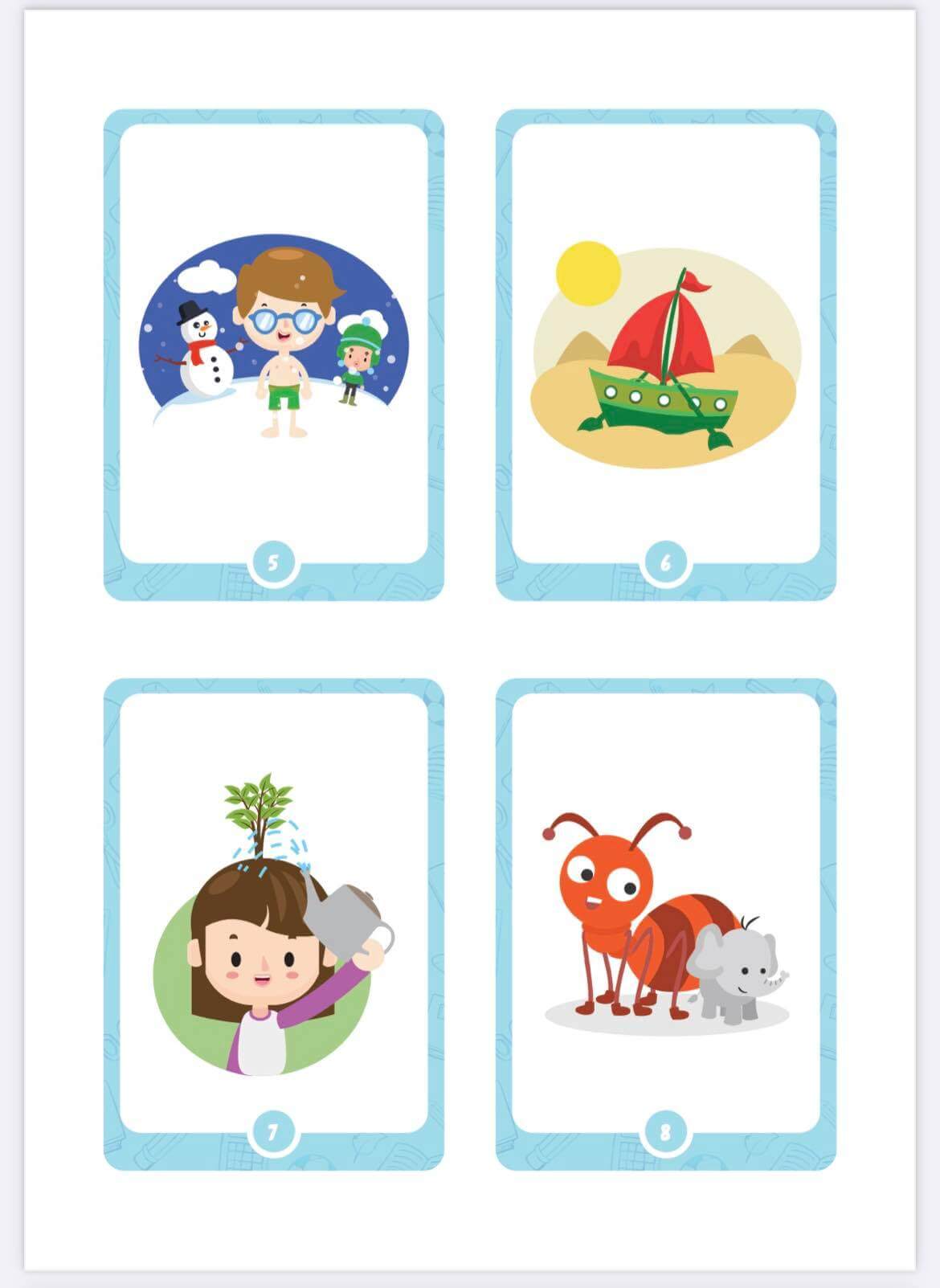 What is wrong in the picture cards? flash card game for kids to help with speech delay